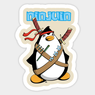 Ninja Penguin Sticker